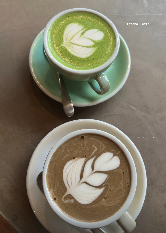 Cafetería con matcha premium